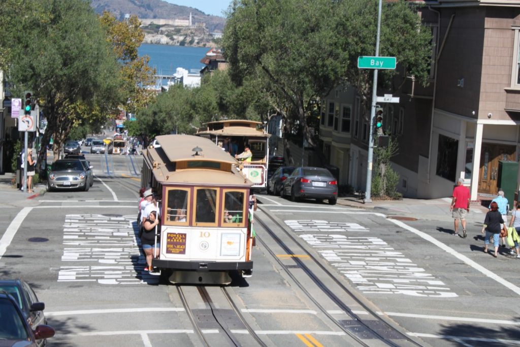 <p>Famoso bondinho (cable car) de São Francisco</p>
