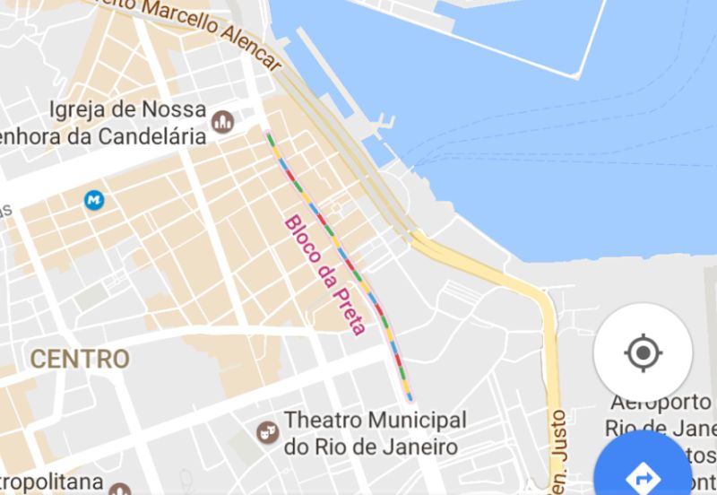 Google Maps mostra rota de blocos de carnaval