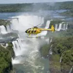 Passeio de helicóptero e lua cheia em Foz do Iguaçu