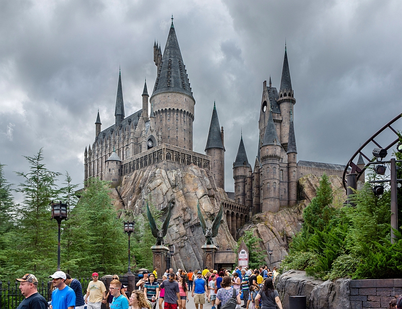 Castelo de Hogwarts na área do Harry Potter, em Orlando