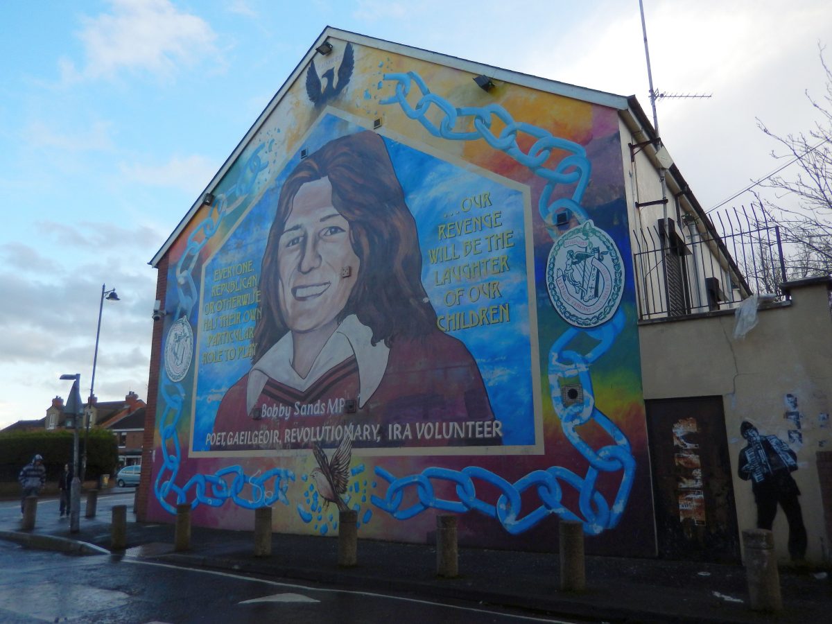 Mural famoso em Belfast