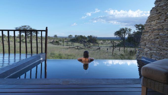 Hotel de luxo com vista para safári