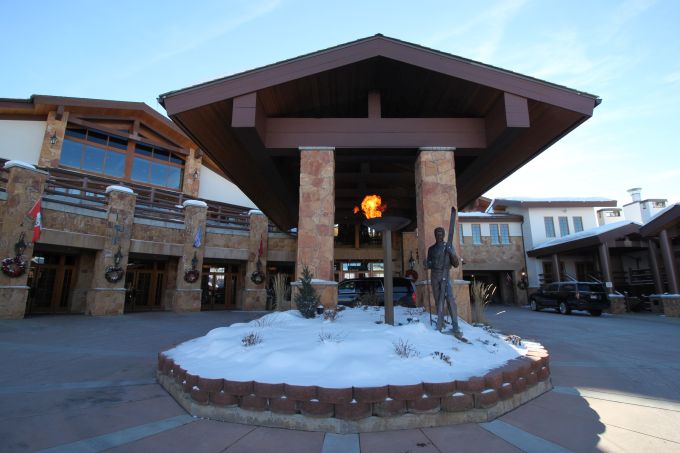 entrada de hotel de luxo Park City