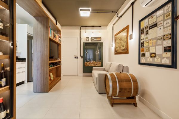 Apartamento com decoração de vinho | Divulgação 