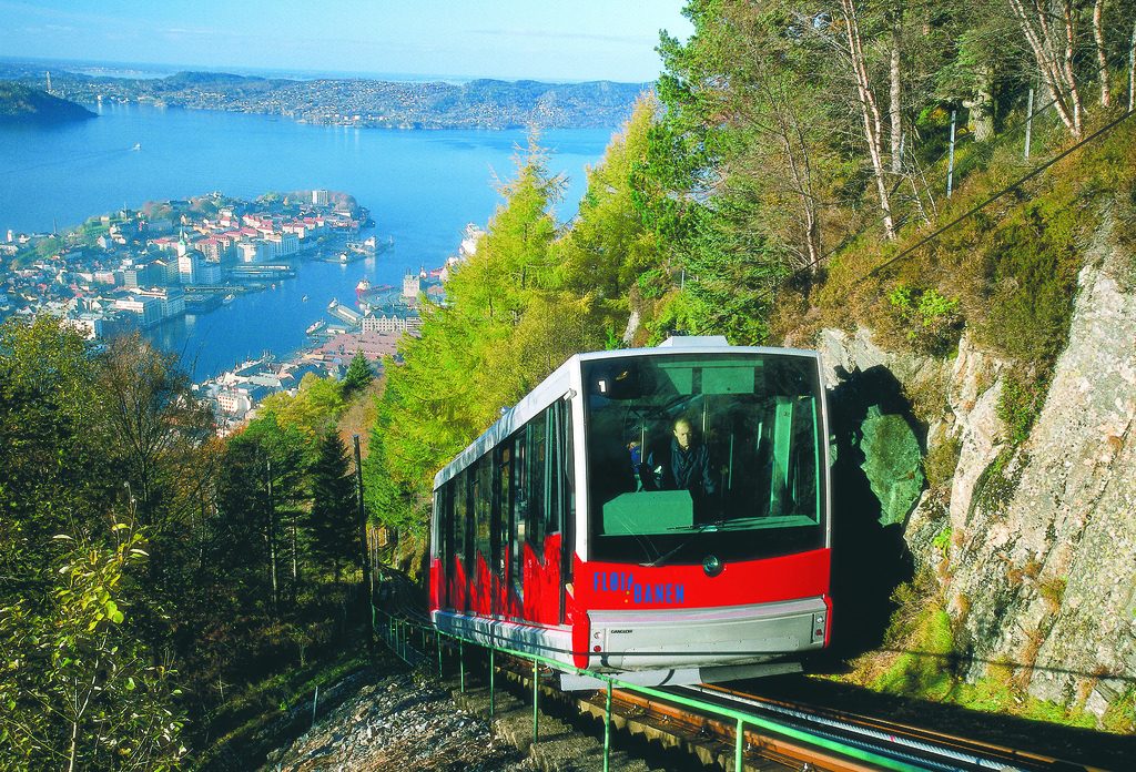 Funicular na região dos fiordes | Divulgação 