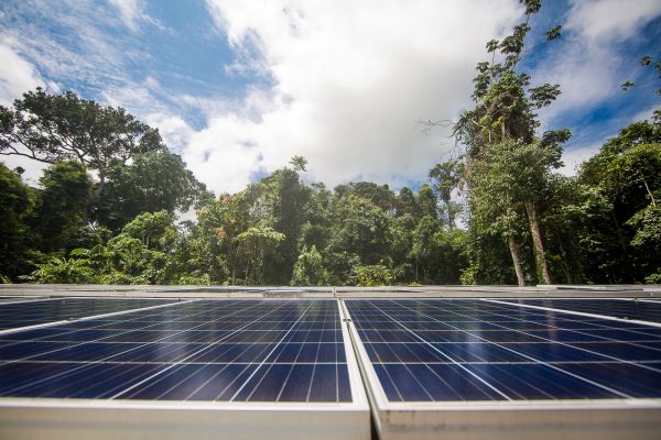 Placas alto voltaicas do Cristalino Lodge, no Mato Grosso | Divulgação 