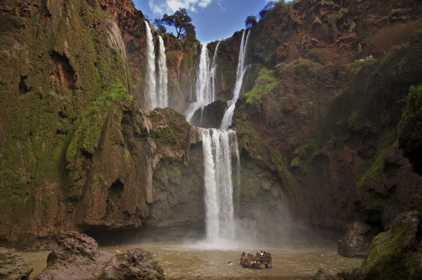 Vista da cachoeira Cascatas de Ouzud, no Marrocos | Divulgação 