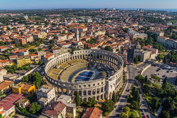 Vista da Arena de Pula na Croácia | Divulgação 