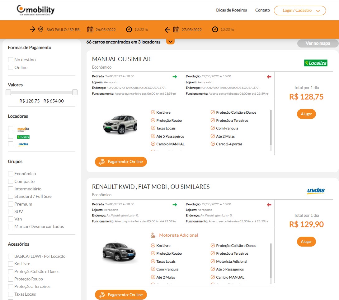 Aluguel de carro com a Mobility é confiável? Saiba como funciona