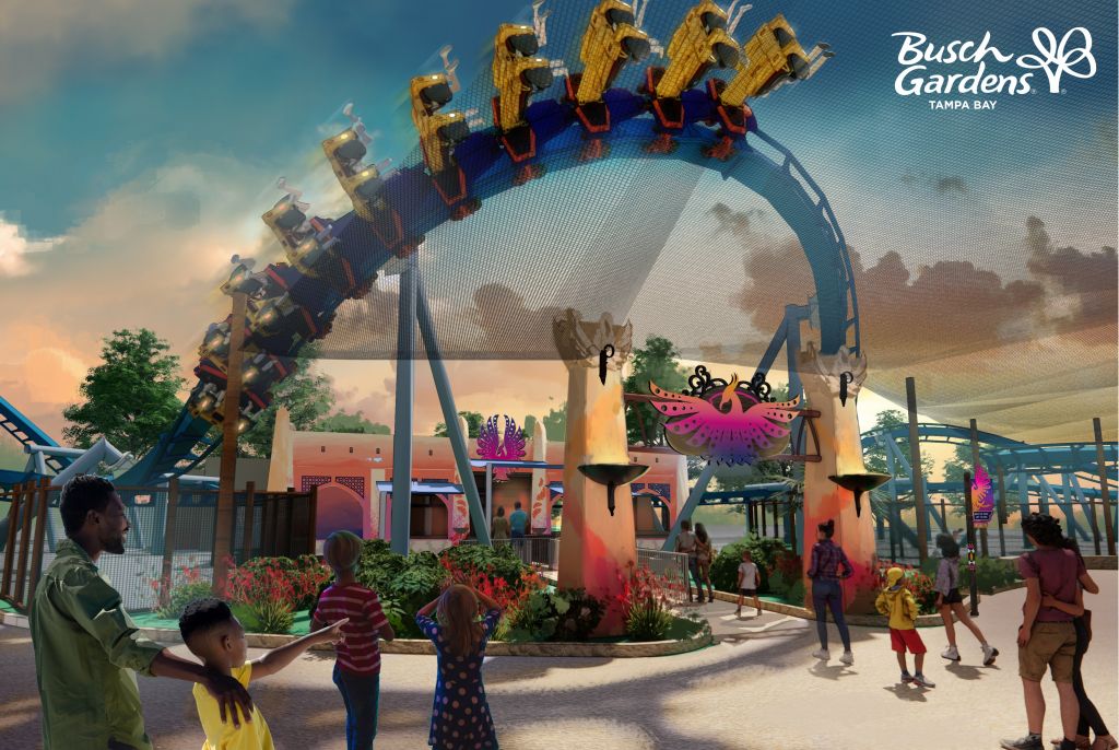 Busch Gardens anuncia nova montanha-russa invertida para 2024